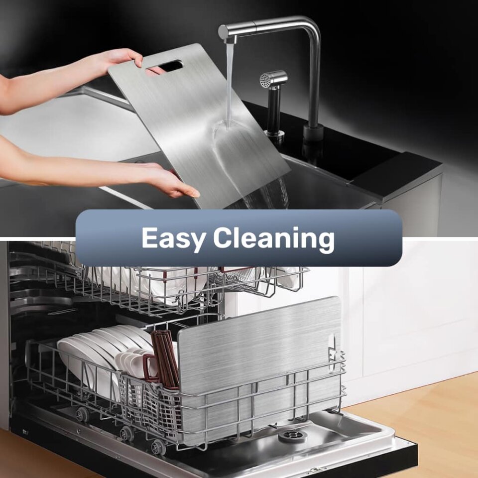 Katori pure titanium cutting board, hygienic and knife-friendly